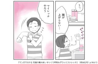 『マンガでわかる 究極の痛み消し ゆっくり呼吸＆ダラッとストレッチ』（翔泳社刊）より